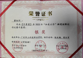 “和美云浮”橄欖核雕大賽我院師...